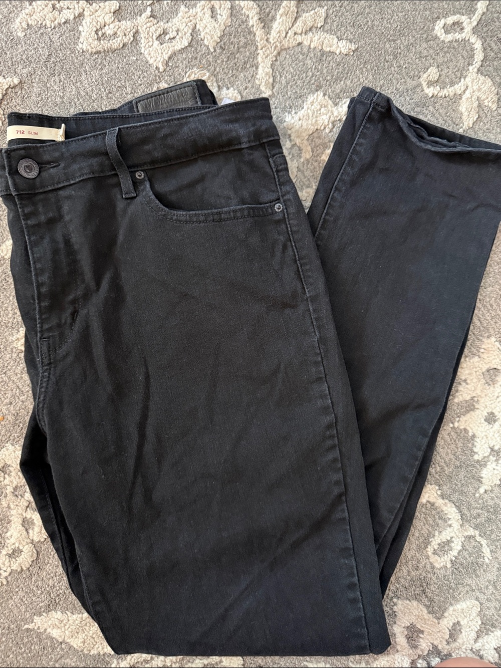 Levi's Black Denim Jeans with Interior Premium Label